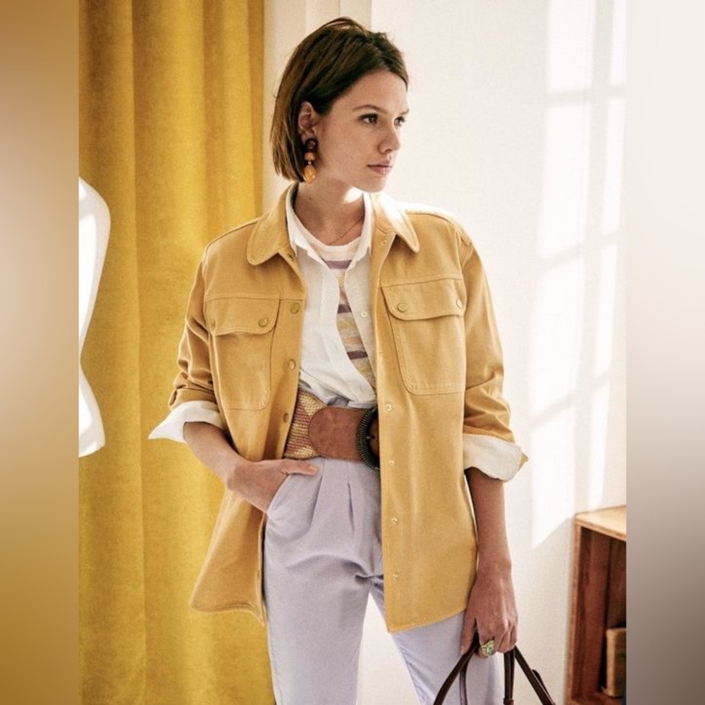 Sezane Denis jacket | Denim | Jacket & Coats | Yellow